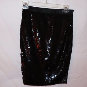 Black Sequin Skirt